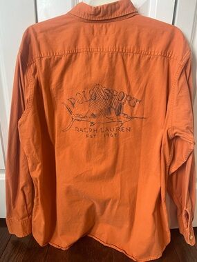 Vintage Polo Sport by Ralph Lauren Orange Long-Sleeve Button-Down Shirt
